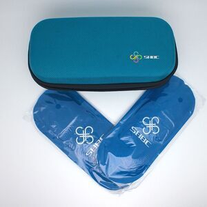 SHBC Isulin Organized Travel Case With 2 Freezer Gel Ice Packs Blue Hard Cover
